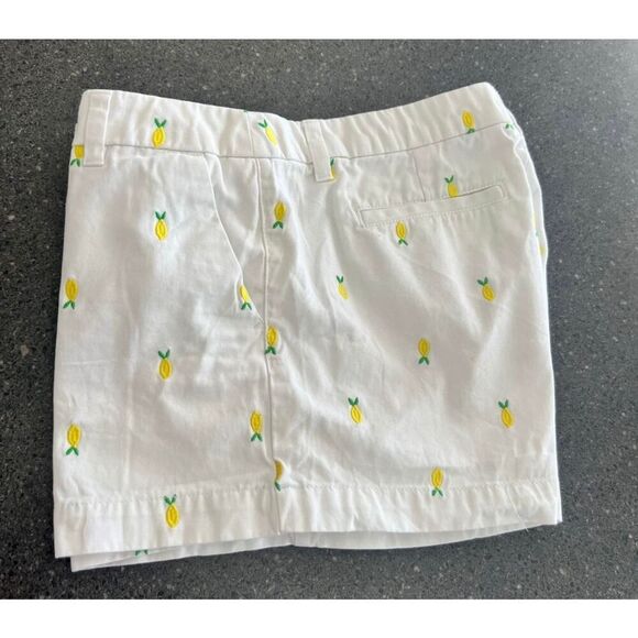 Merona White Lemon Pattern Chino Casual Bottoms shorts size 10 - Picture 3 of 6